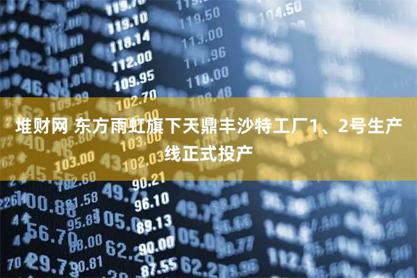 堆财网 东方雨虹旗下天鼎丰沙特工厂1、2号生产线正式投产